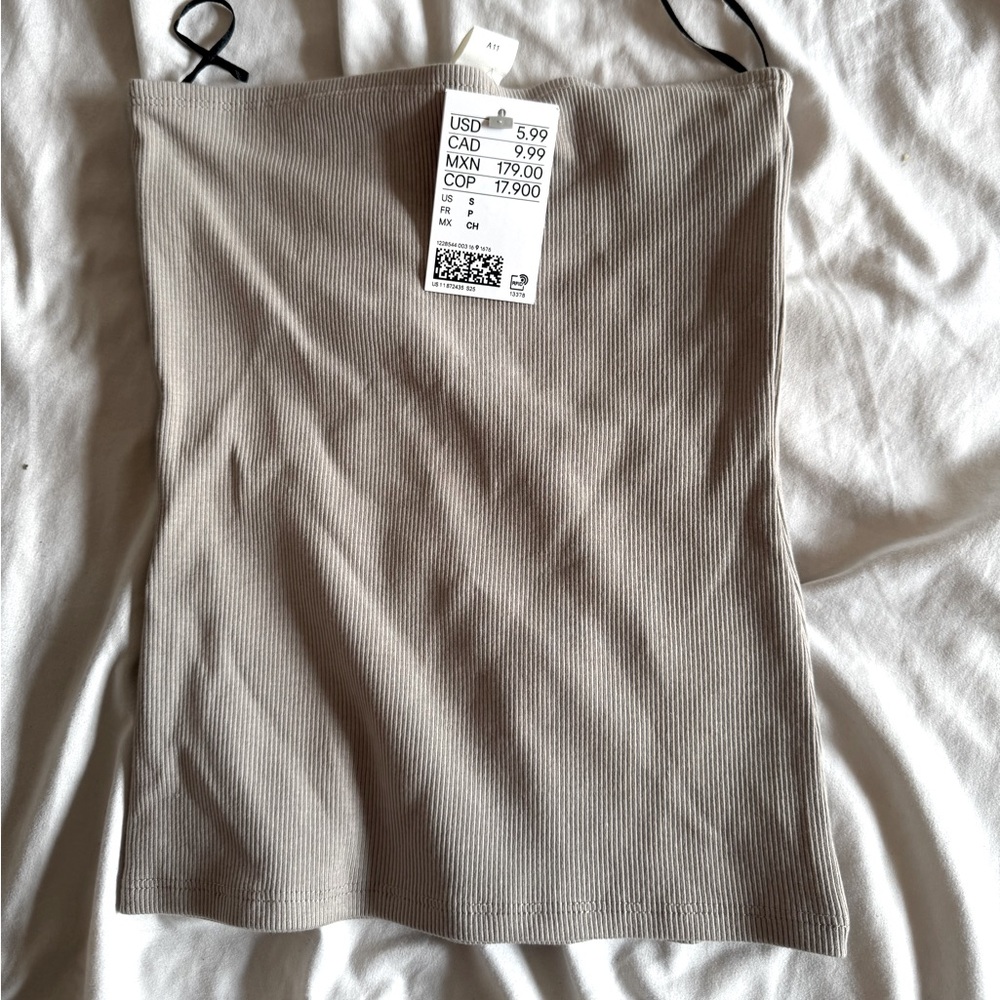 NWT! H&M Light Brown Tube Top
